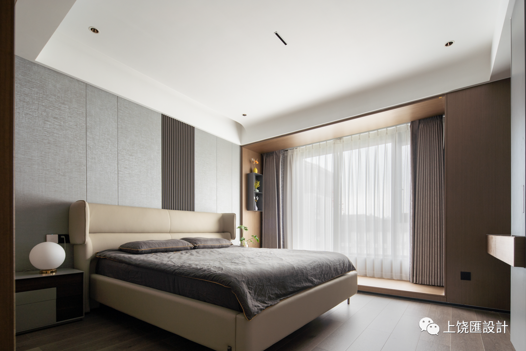 奶油白与原木色居住空间设计丨红石空间设计-28