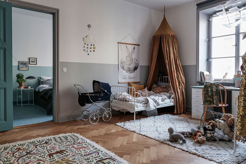 绿色调的斯堪的纳维亚公寓设计-20