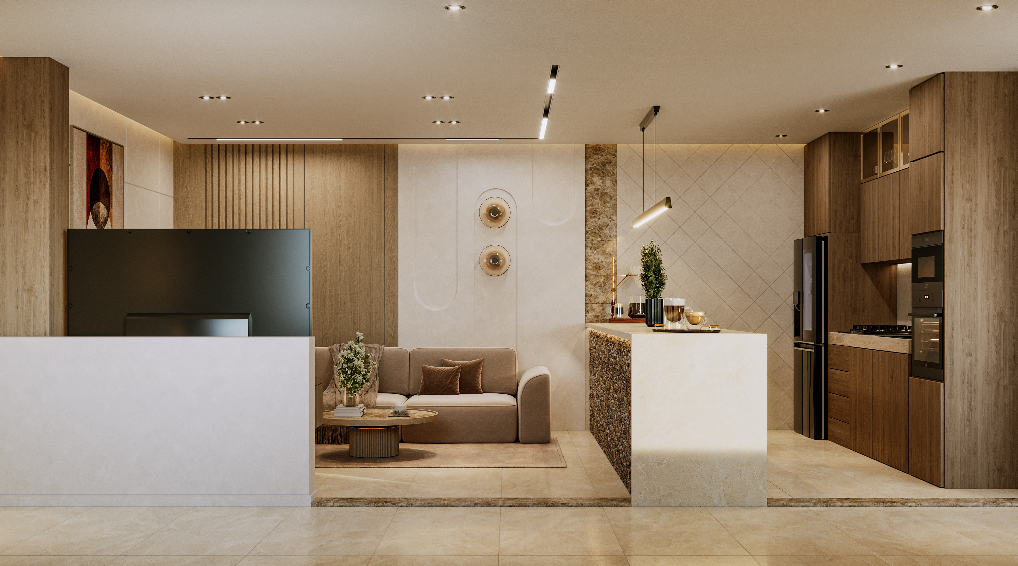 Open Kitchen & Living Area-1