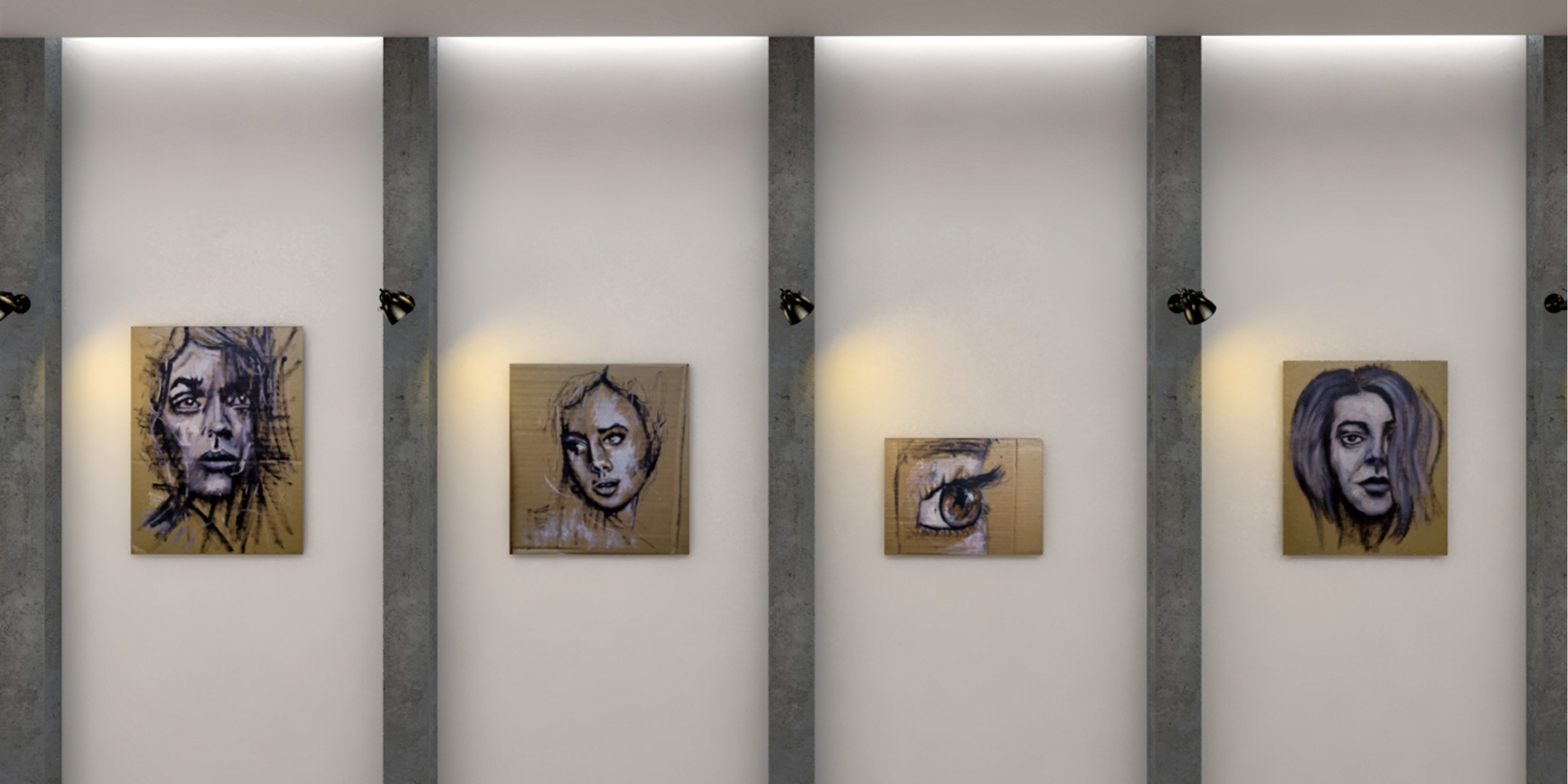 女士肖像素描画廊-25