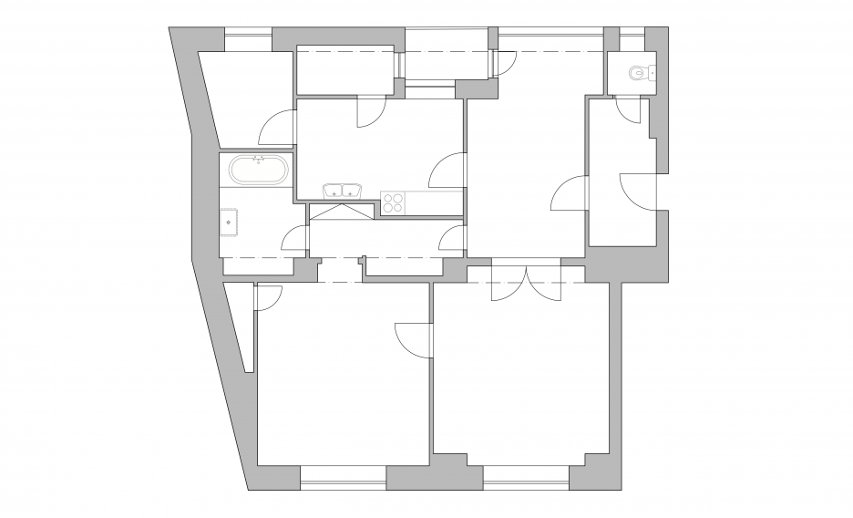 老住宅楼公寓室内改造项目丨斯洛伐克布拉迪斯拉发丨建筑工作室KCA-26
