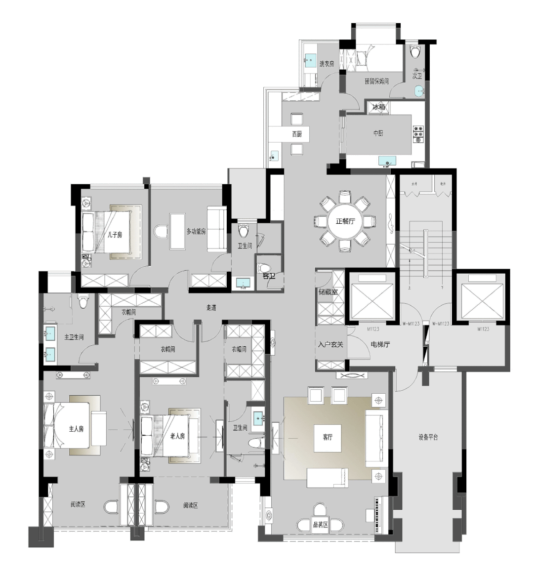 东湖长岛现代轻奢风大平层设计丨中国成都丨万盖-19
