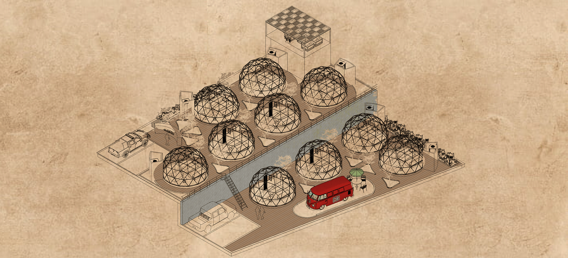 geodesic dome complex(如果这里 Complejo 是西班牙语指综合体,Domos Geodésicos 是 geodesic domes (大地测量穹顶;测地线穹顶 ) ,就可以用这个表达)
如果Complejo明确有别的意思,建议提供更多原文语境等信息哦 丨MexicoOaxaca丨Daktilar experiences-20