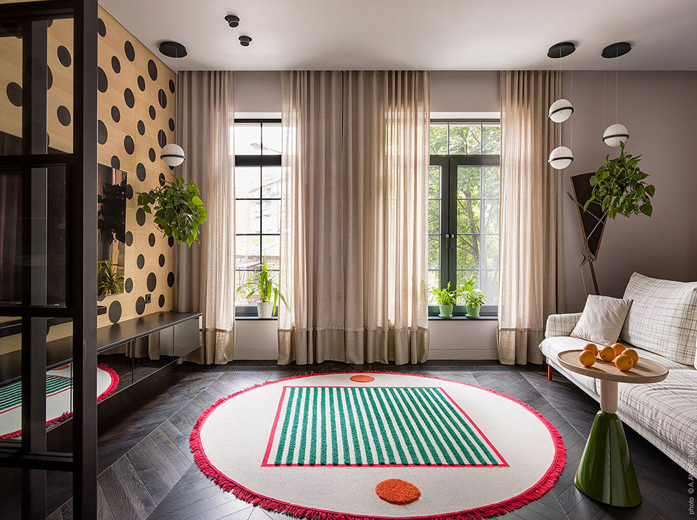 乌克兰 Dnipro 多彩波点公寓设计-11