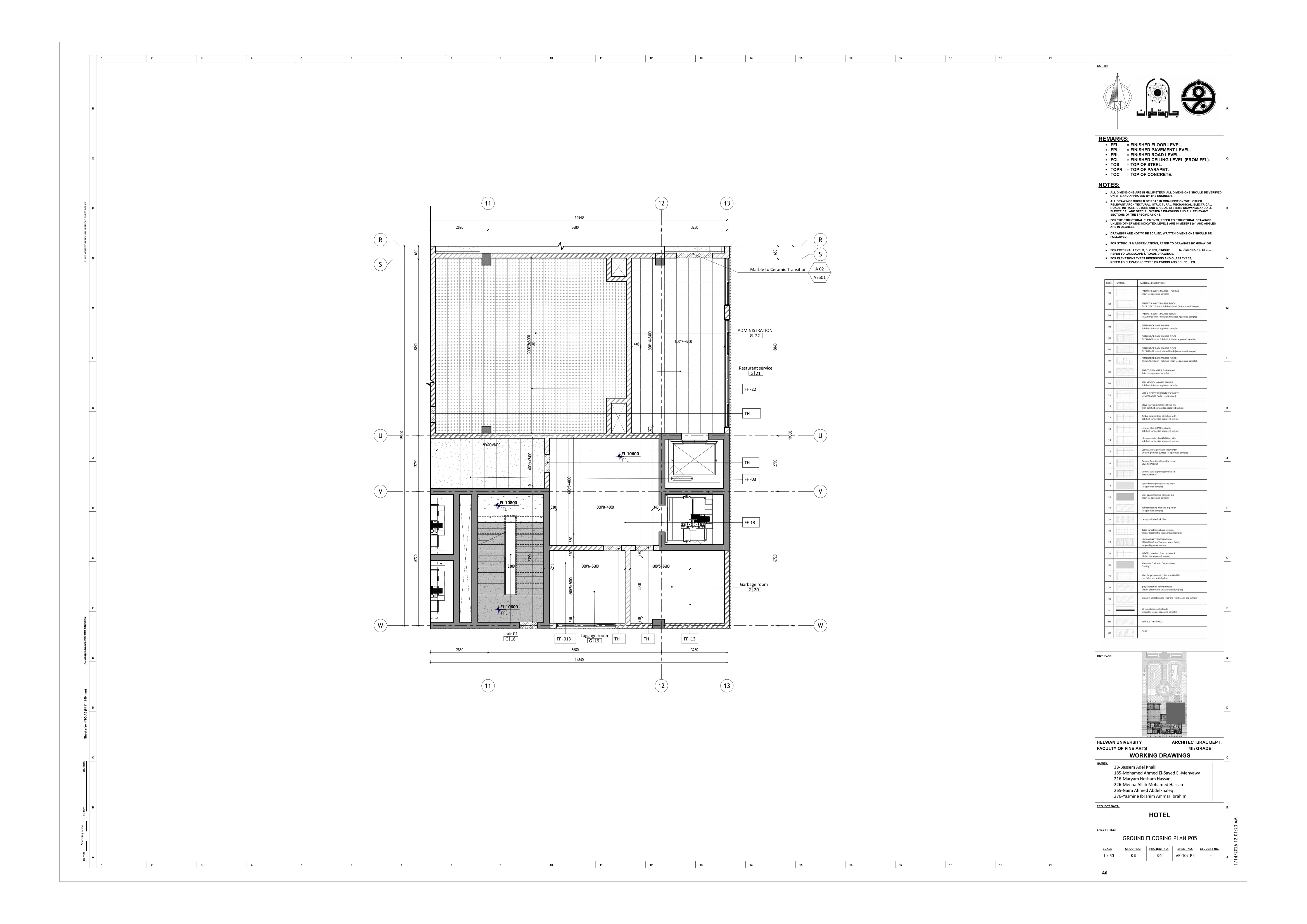 Blue Hotel | 3-Star Hotel Working Drawings-41
