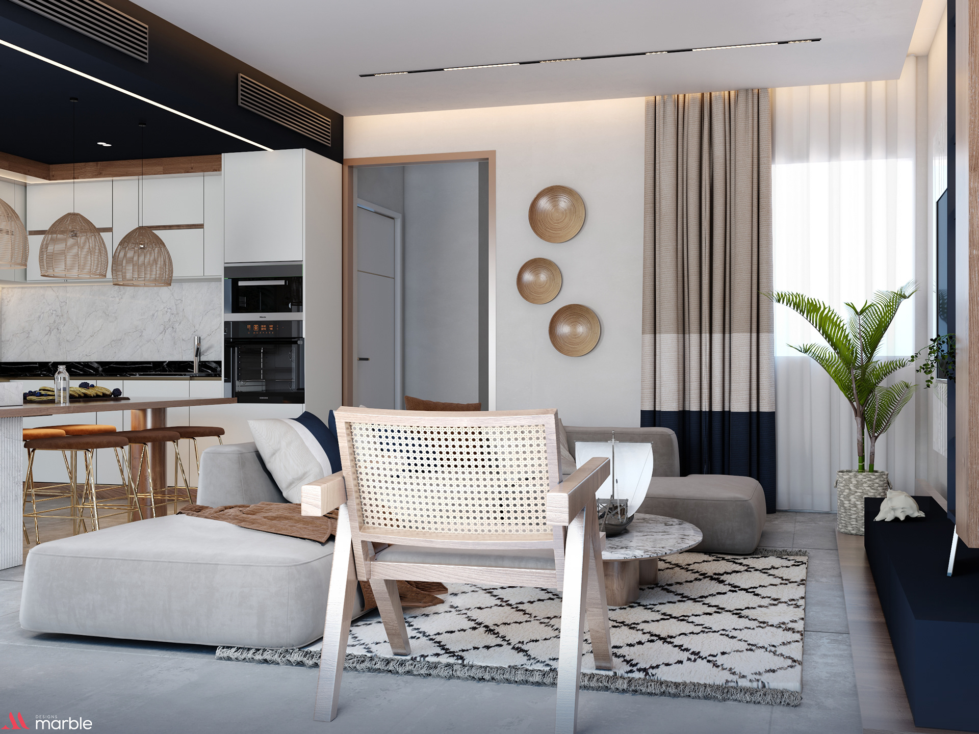 海岸接待与厨房丨Rana Hamdy-11