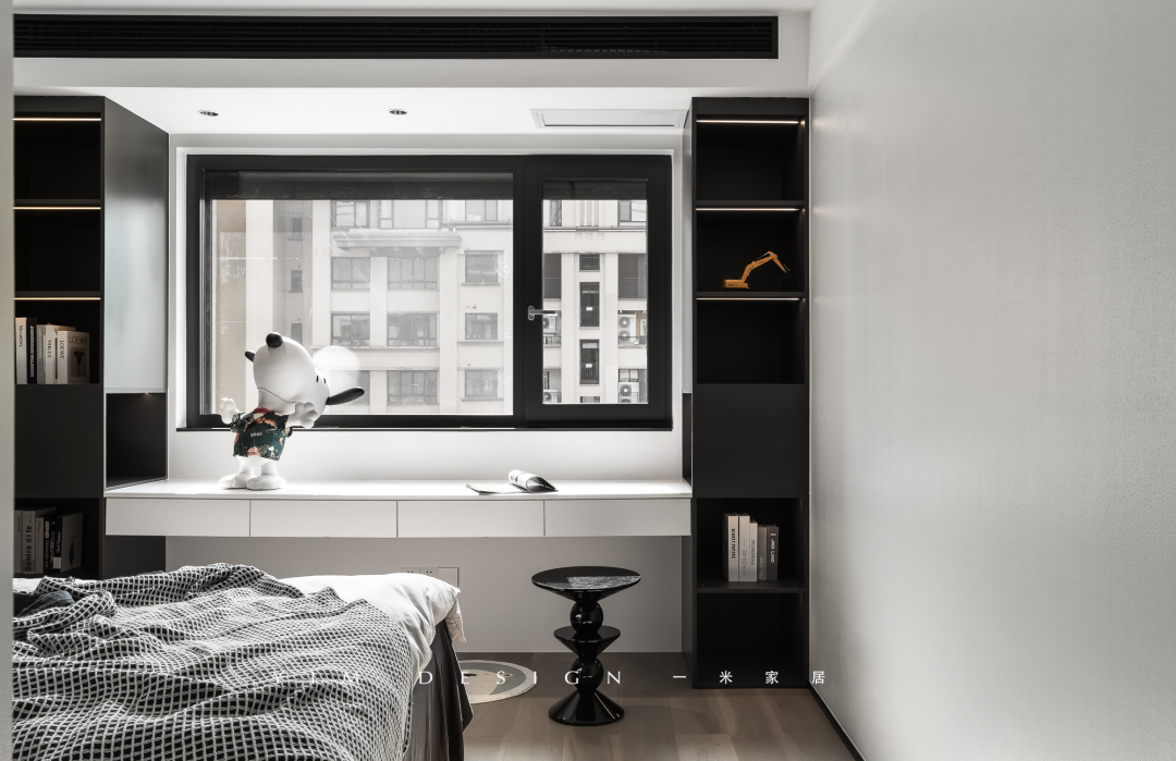 黑白格调,现代平层的独特魅力丨李宝红-42