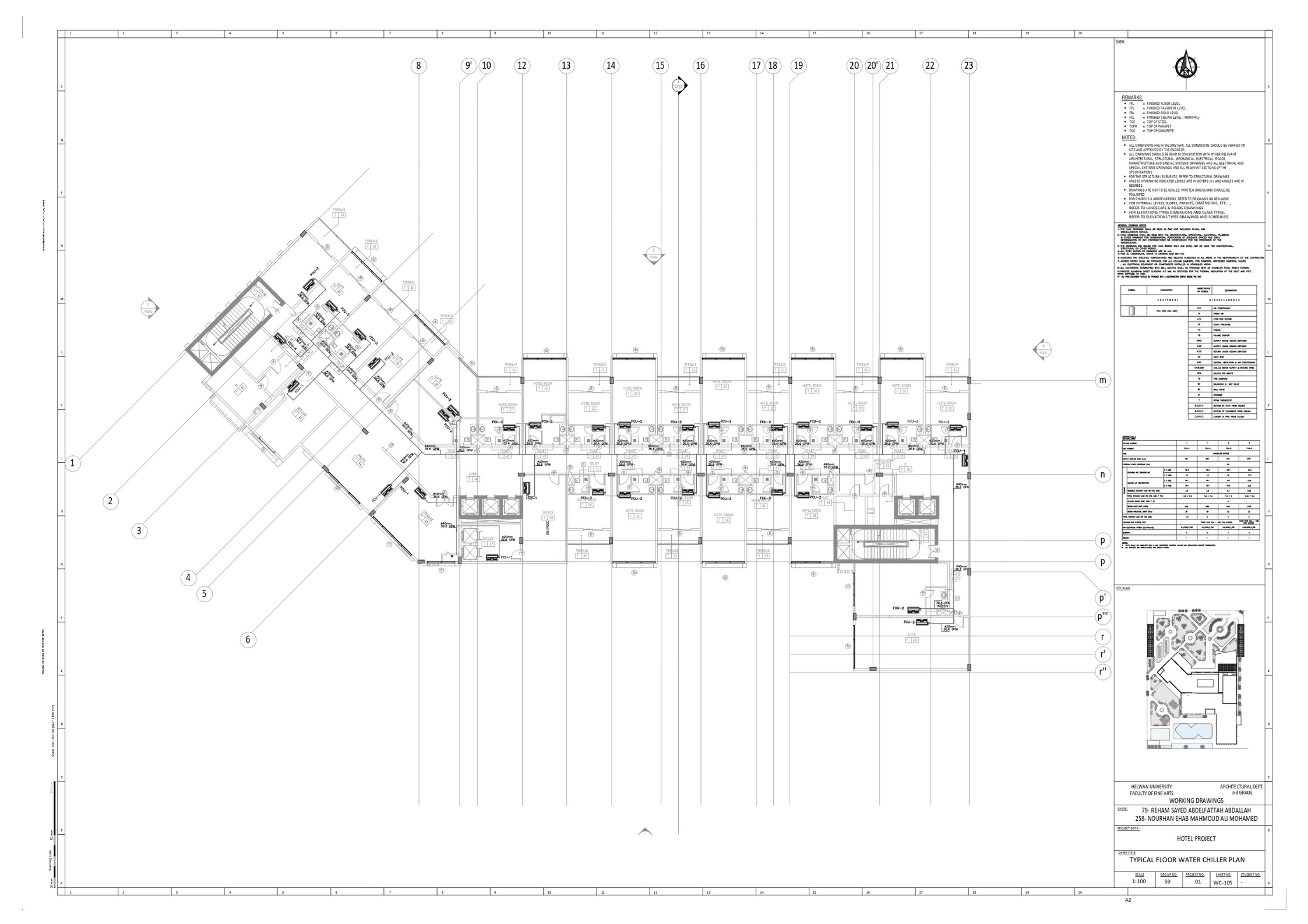 RENOS(3  STARS HOTEL)技术绘图项目丨赫勒万大学美术学院建筑系-58