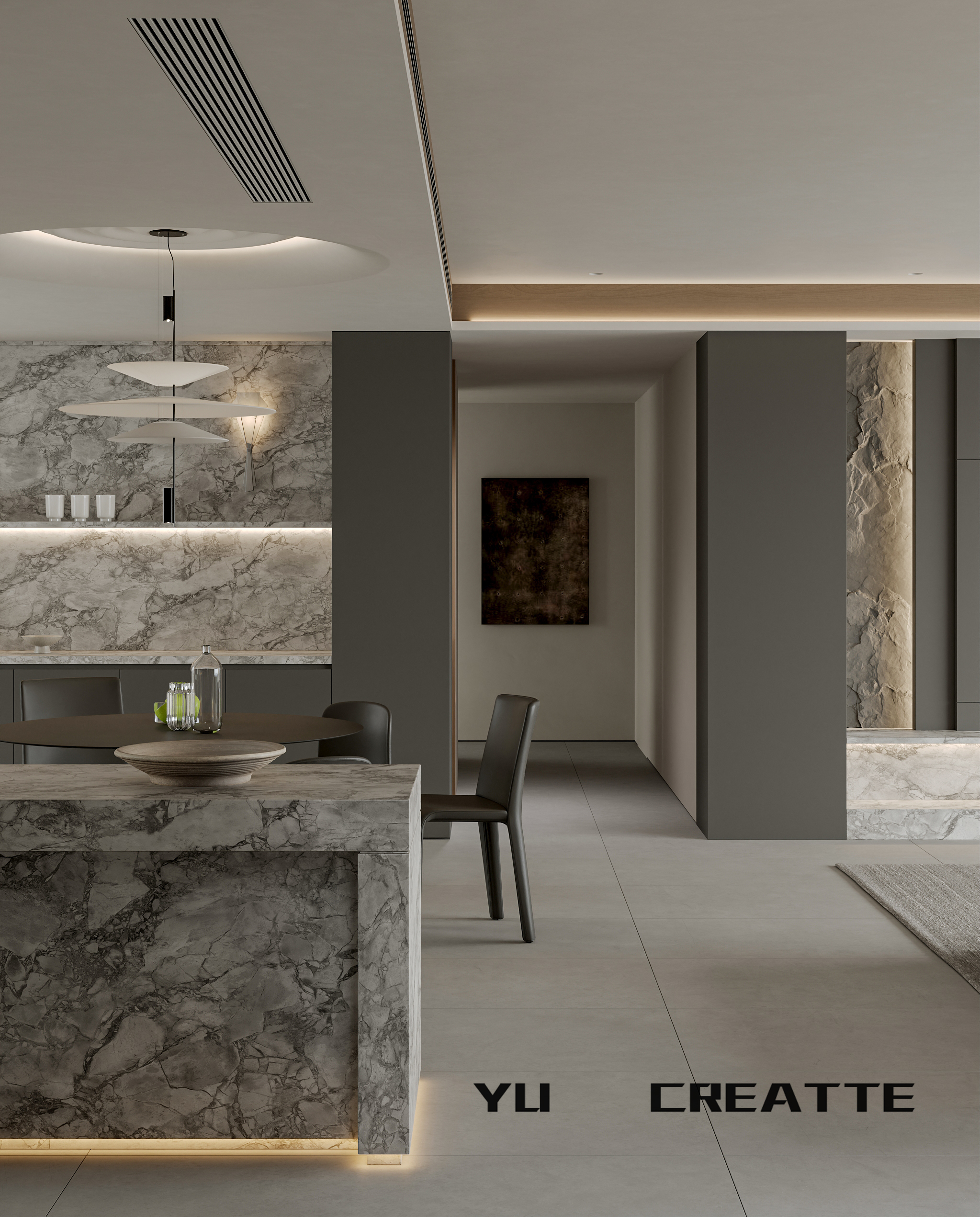 意式极简客餐厅主人房丨近期表现-7