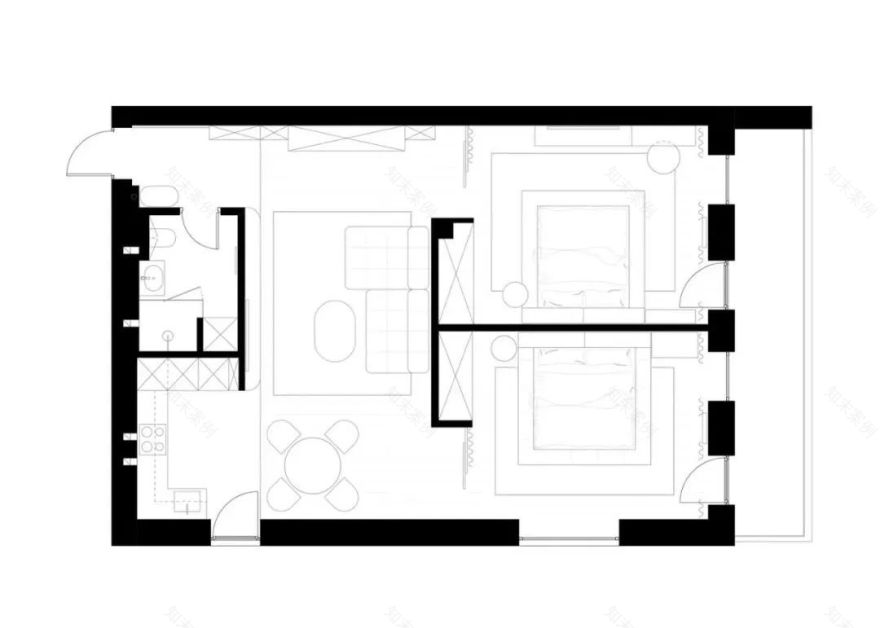 84㎡现代简约二居室丨OD design studio-3