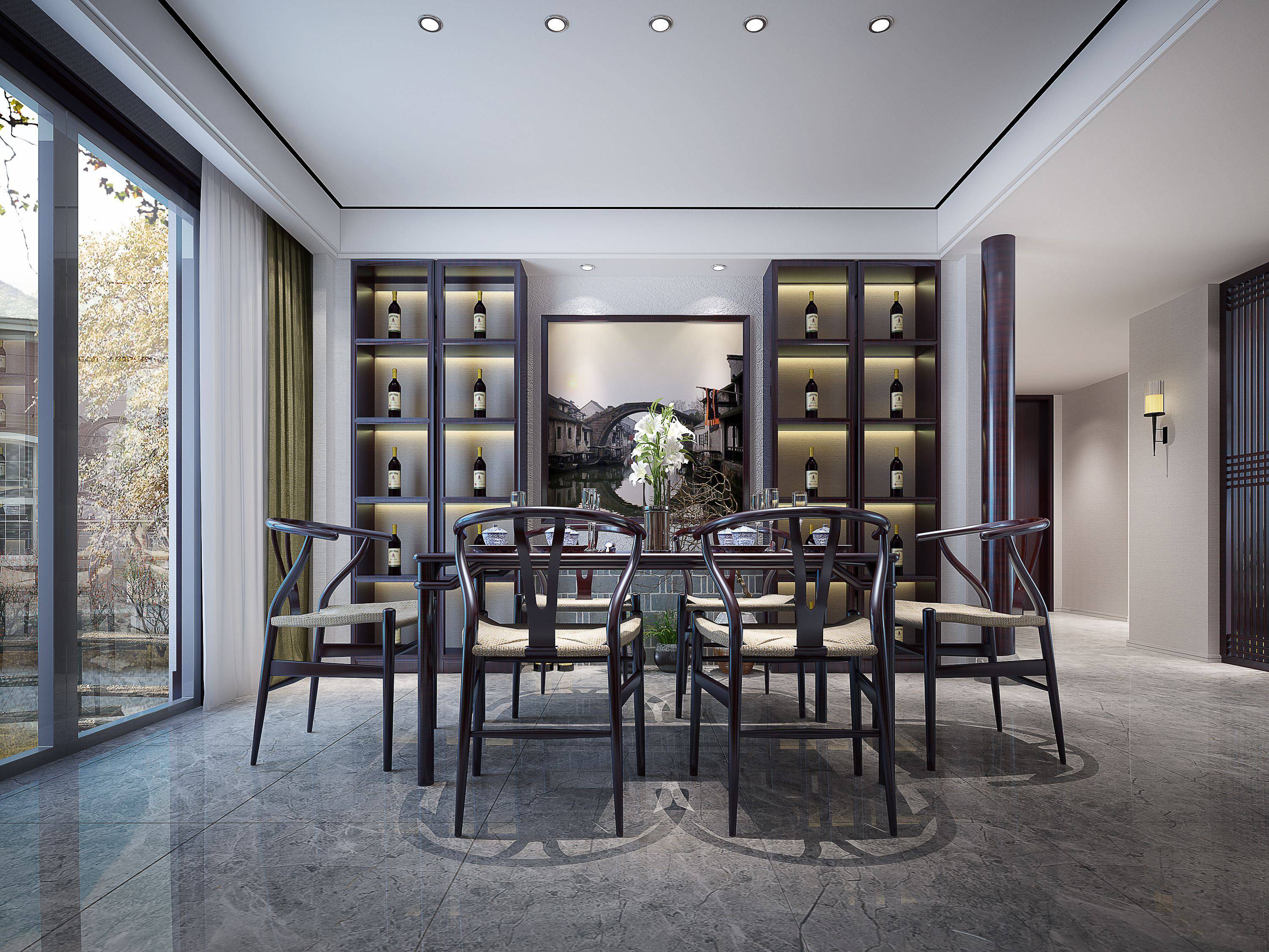 新中式 中式古典 奢华家装别墅样板房-2-6