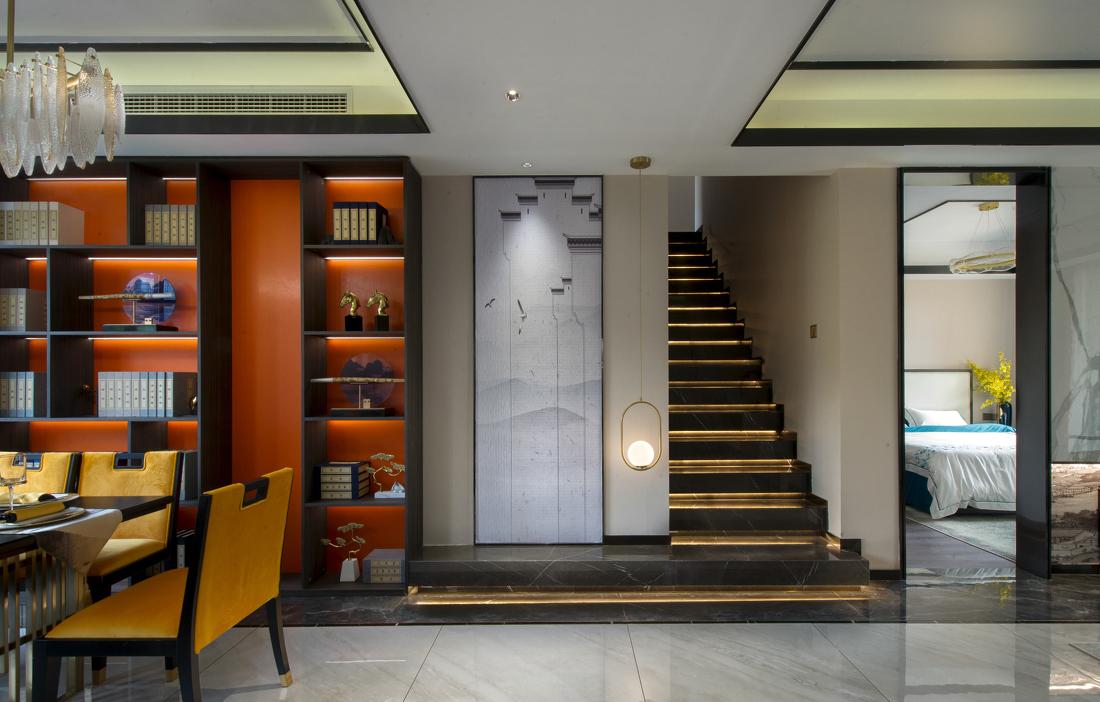 新中式四居室复式设计-19