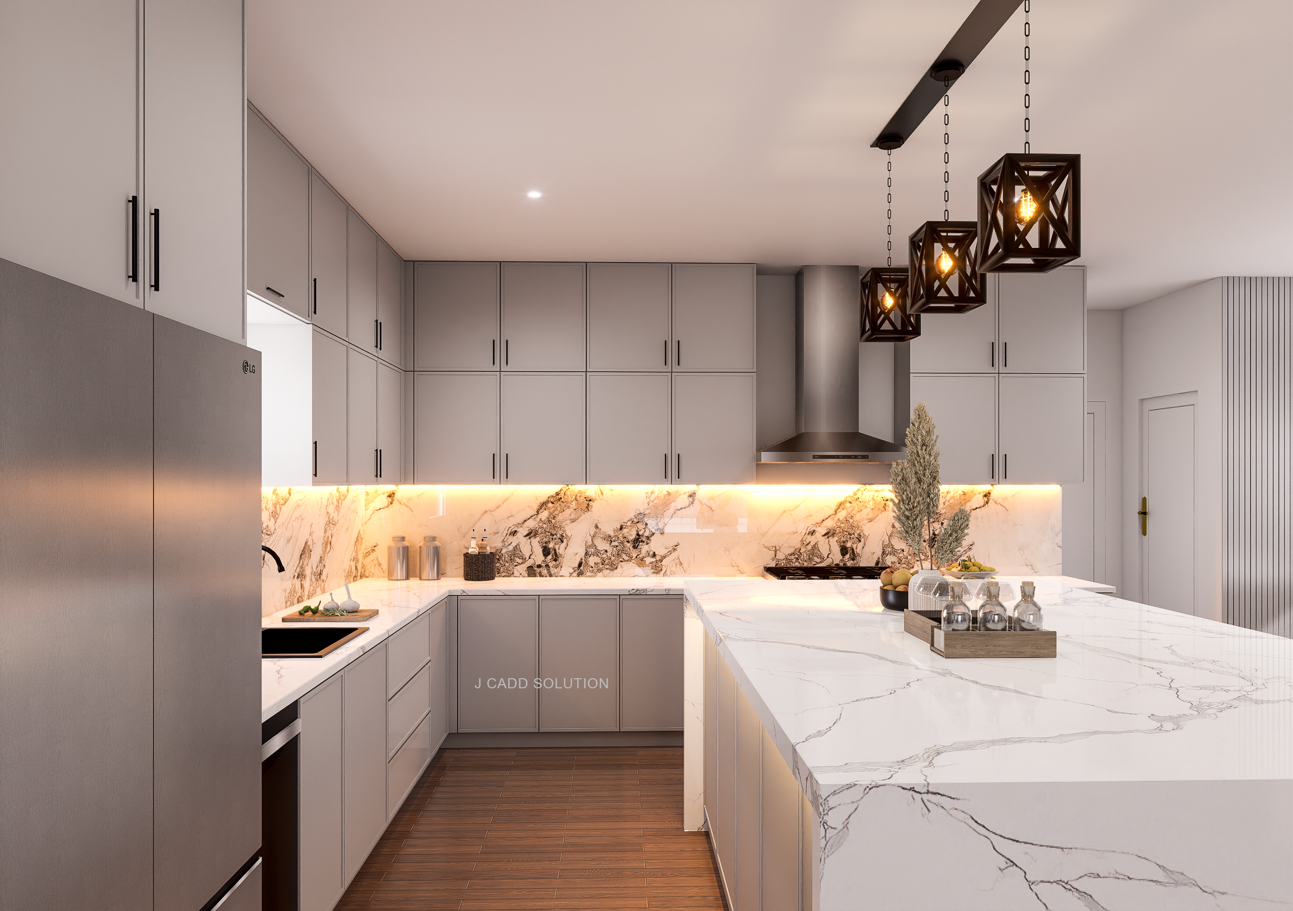 KITCHEN ,DINING ,LIVING INTERIOR PROJECT @ CANADA-1