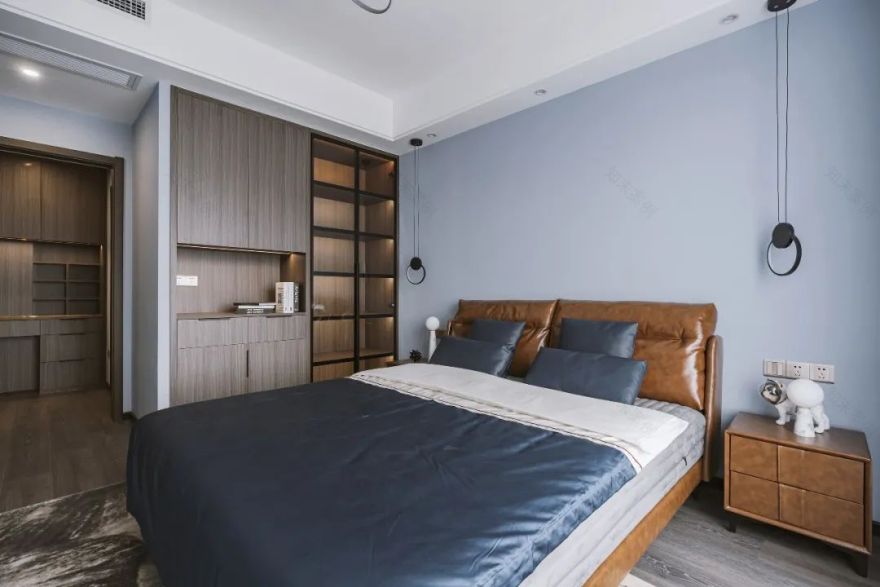 140m²现代简约三室,无玄关空间储物设计案例-40