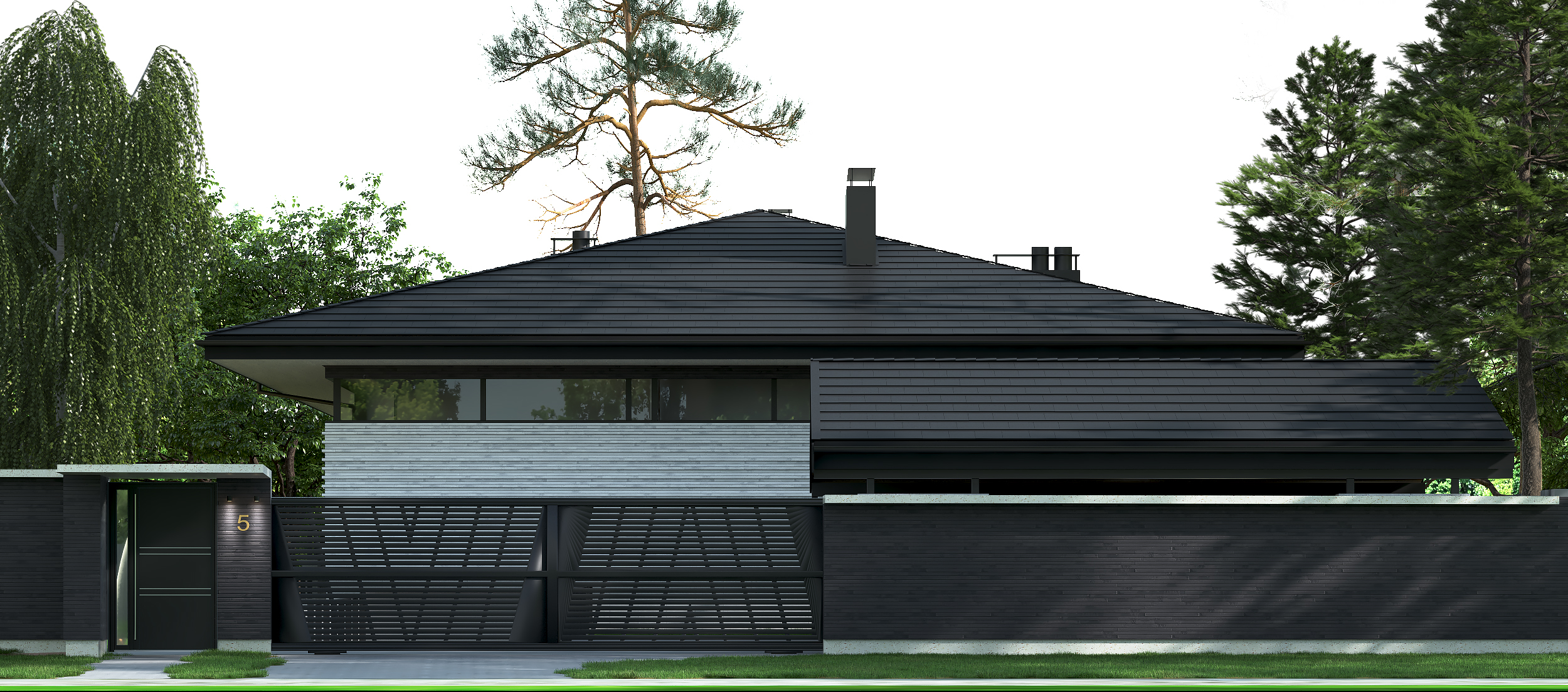 单层带地下室住宅-5