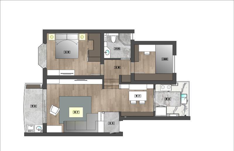 上海老弄堂情怀家居,绿色墨韵温馨一家三口-0