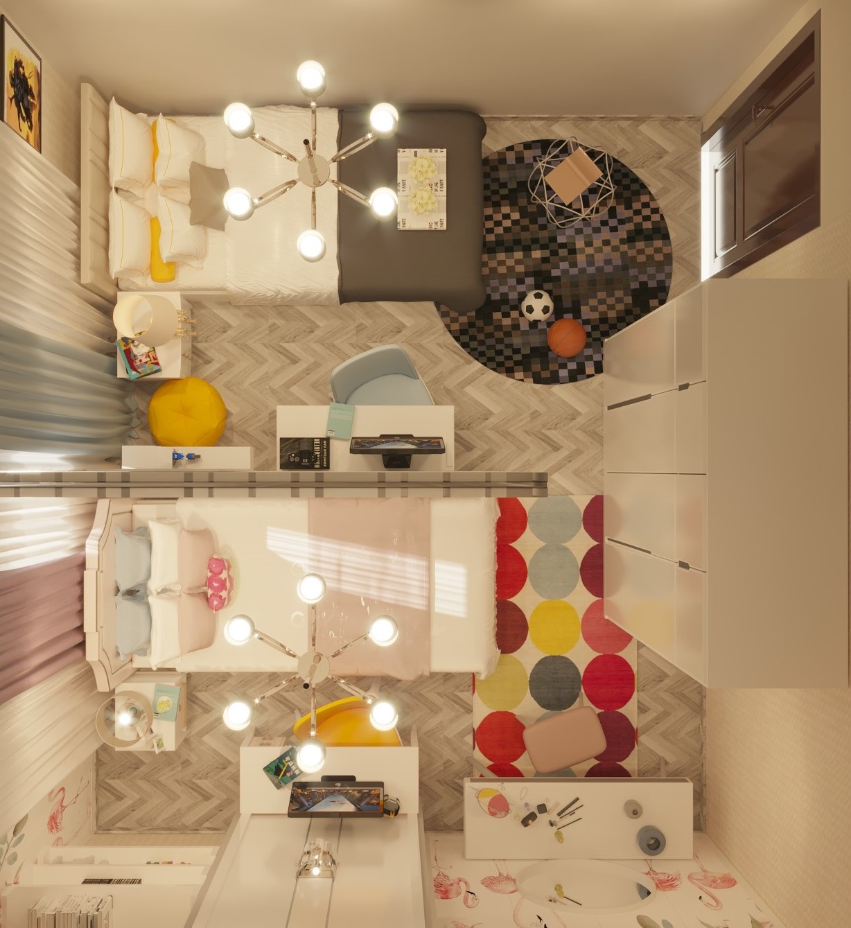 A shared bedroom between a girl and a boy-7