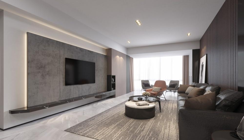 半日·现代简约,无主光源设计,个性斜顶,空间质感饱满-5