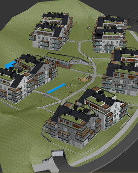 YSLAB公司3D低多边形建筑模型制作