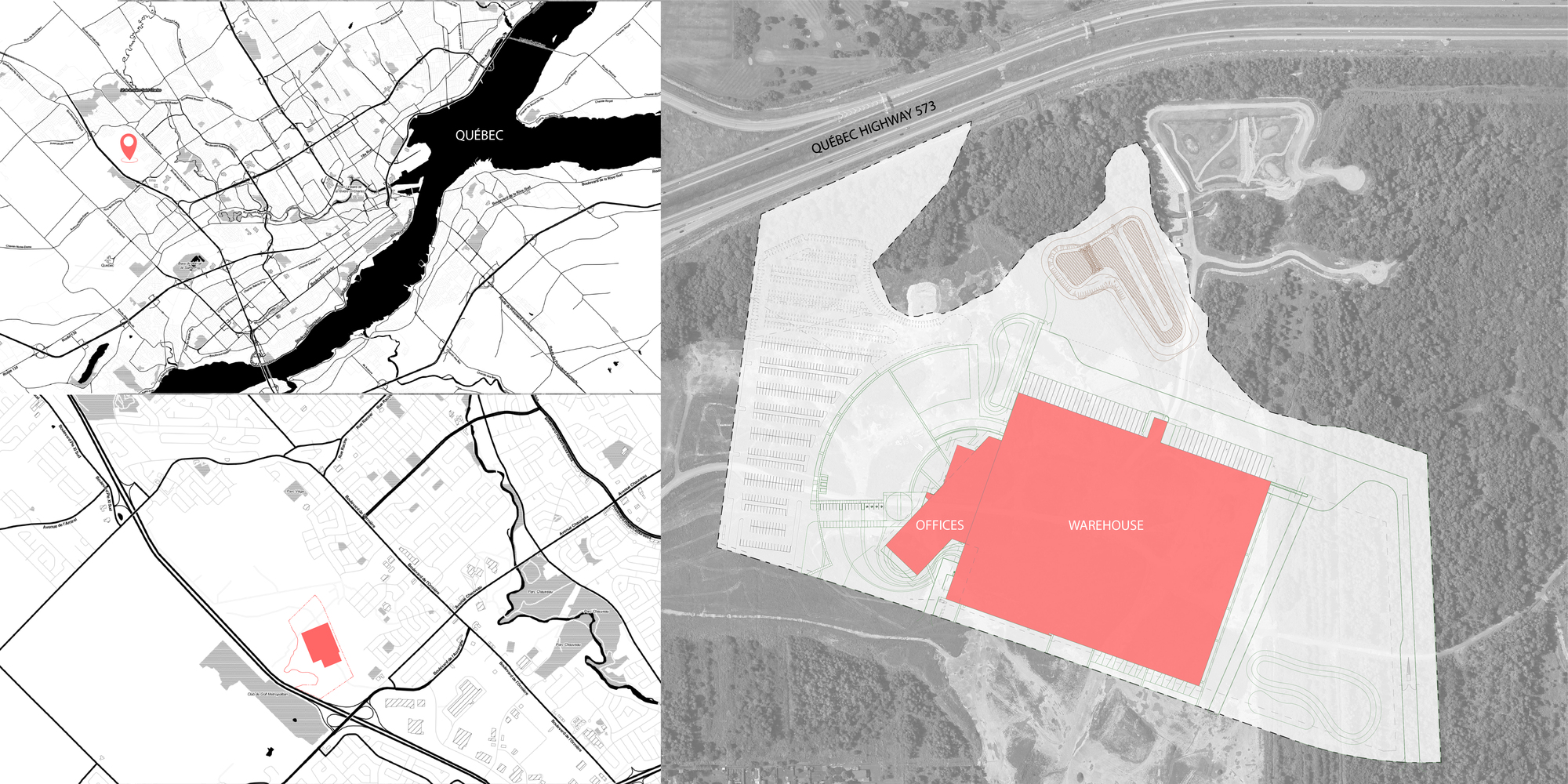 Quebec 城 Simons 校园现代办公建筑，诠释工业风与自然的和谐共生-29