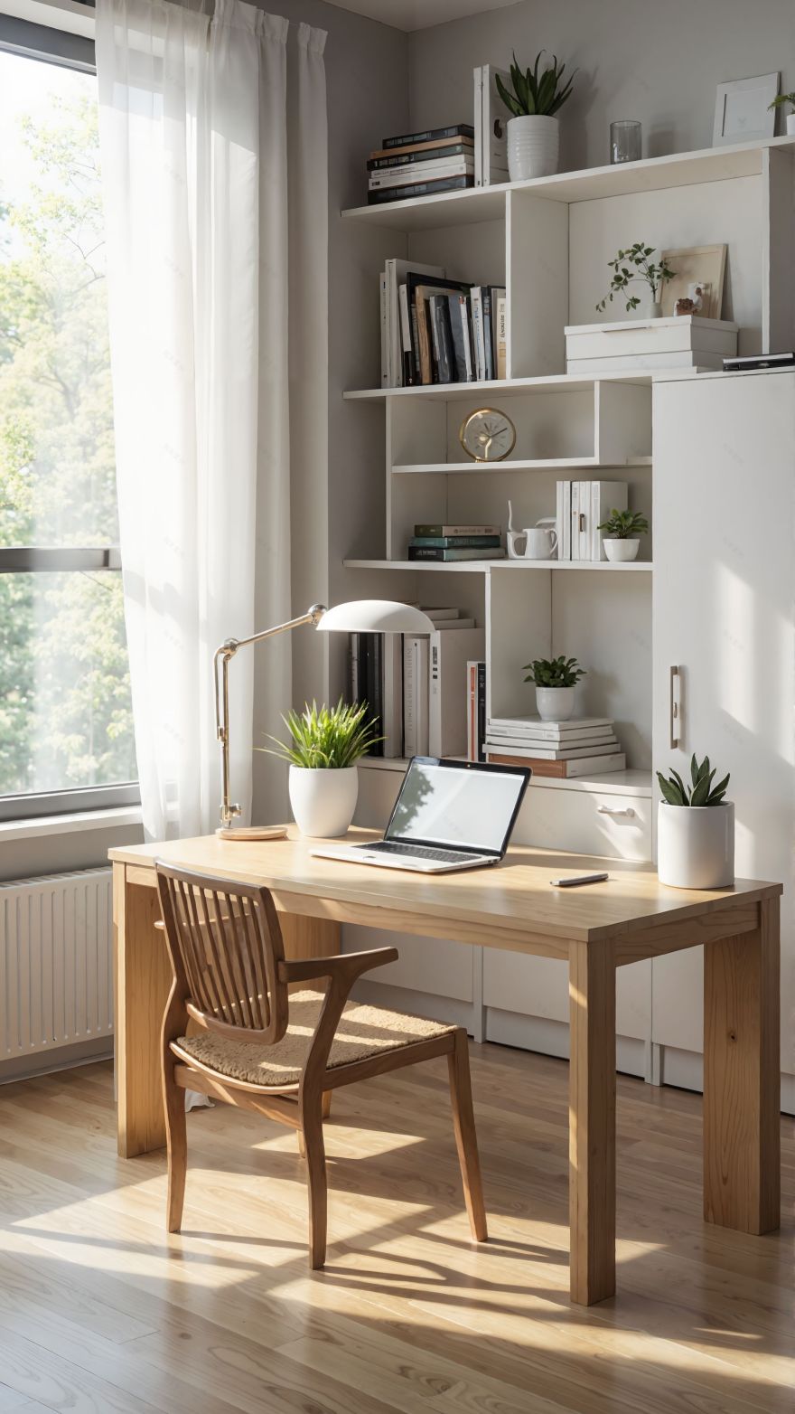 奶油色与木纹共舞:治愈系客厅光影魔术-11