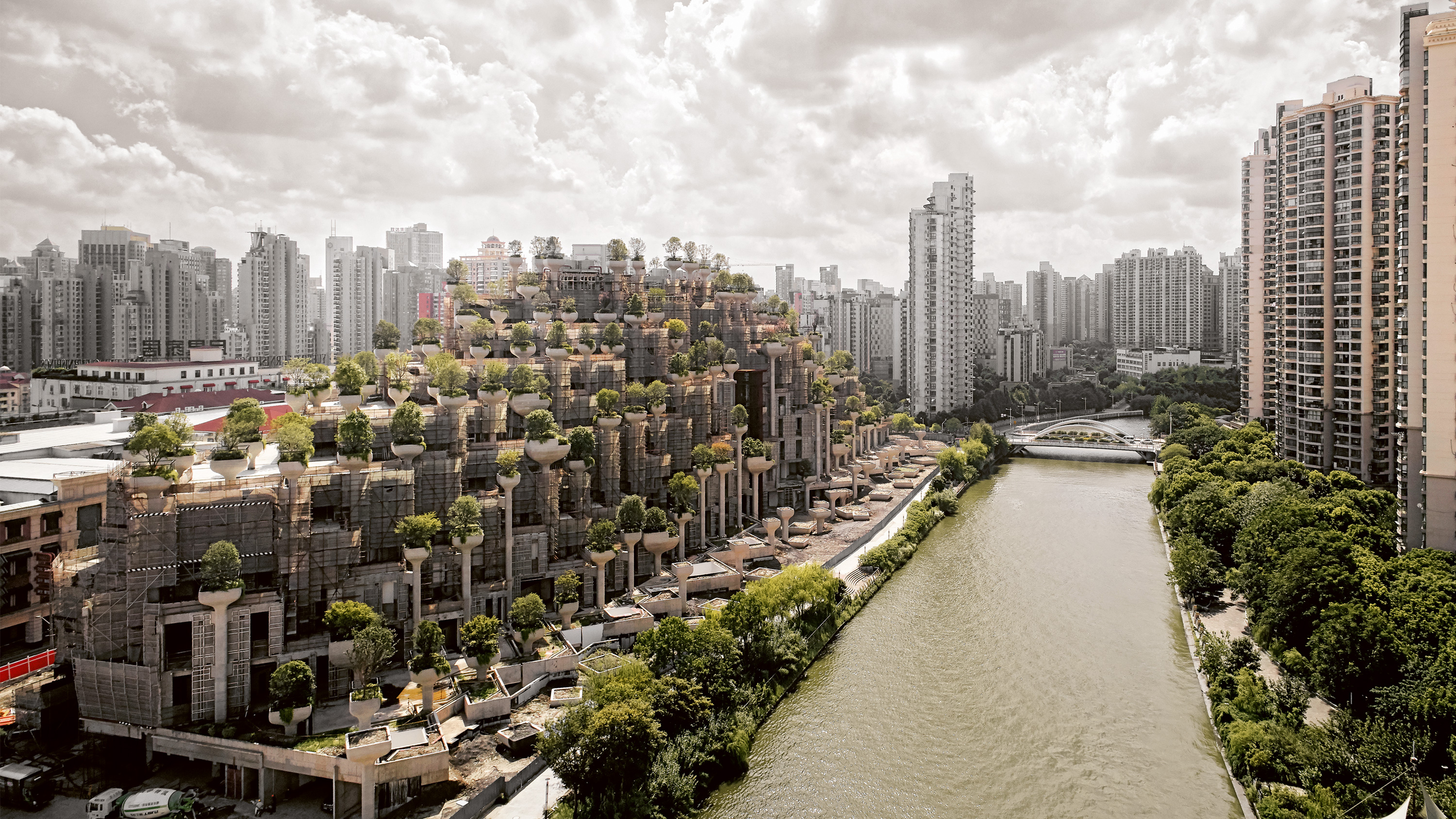 上海 1000 Trees 综合体 | 艺术与绿意融入城市开发-0