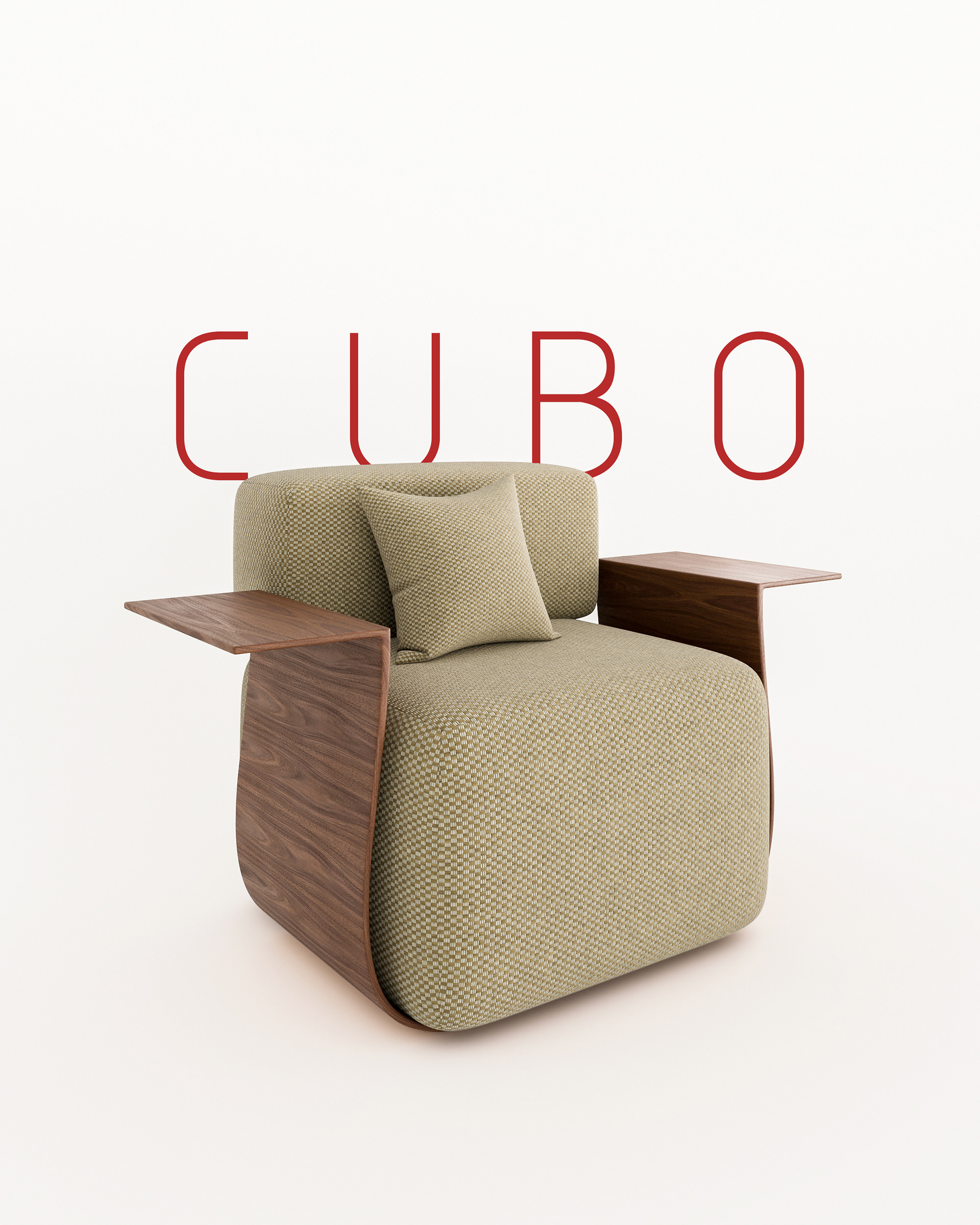 立方体扶手椅，正方体扶手椅-3