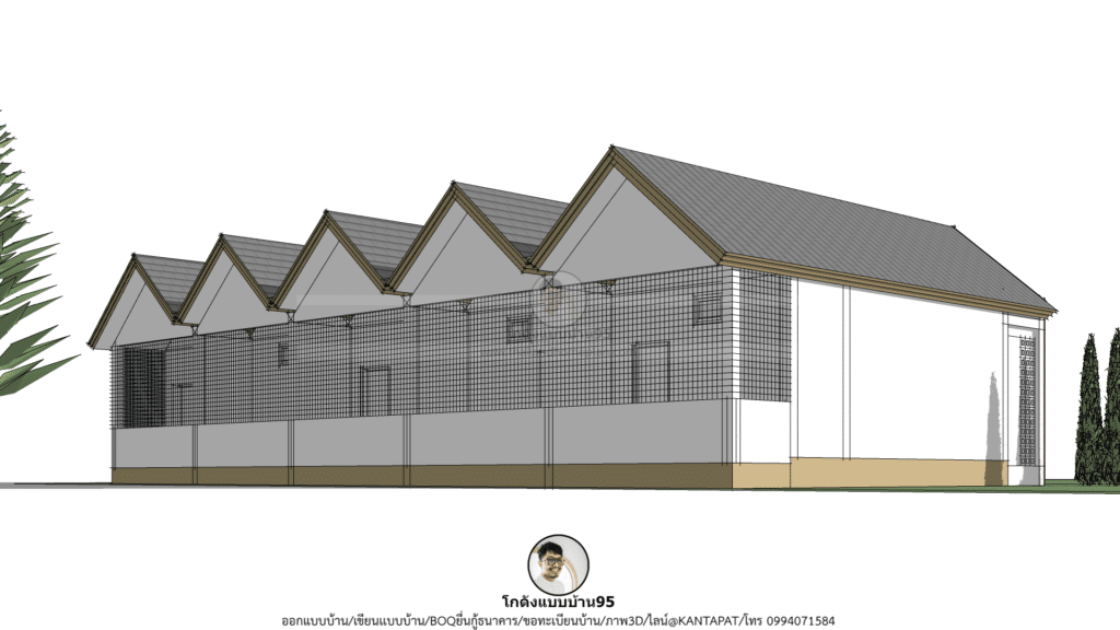 แบบรีสอร์ท P-2265 ไอเดียที่พักรีสอร์ทสวย ๆ สไตล์นอร์ดิก 5 ห้อง-17