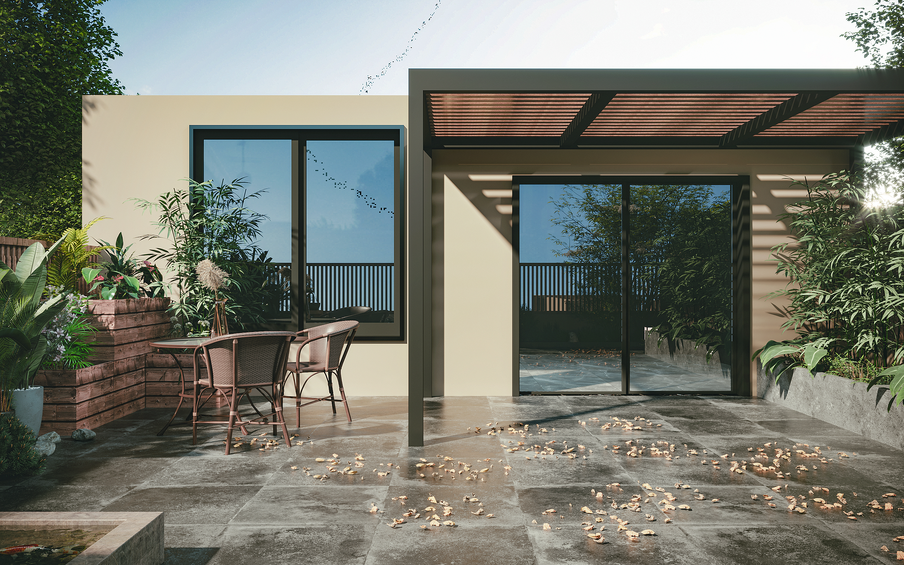 小院子的精致变身 | 3DMAX2016 与 PSCC2019 打造的空间艺术-8