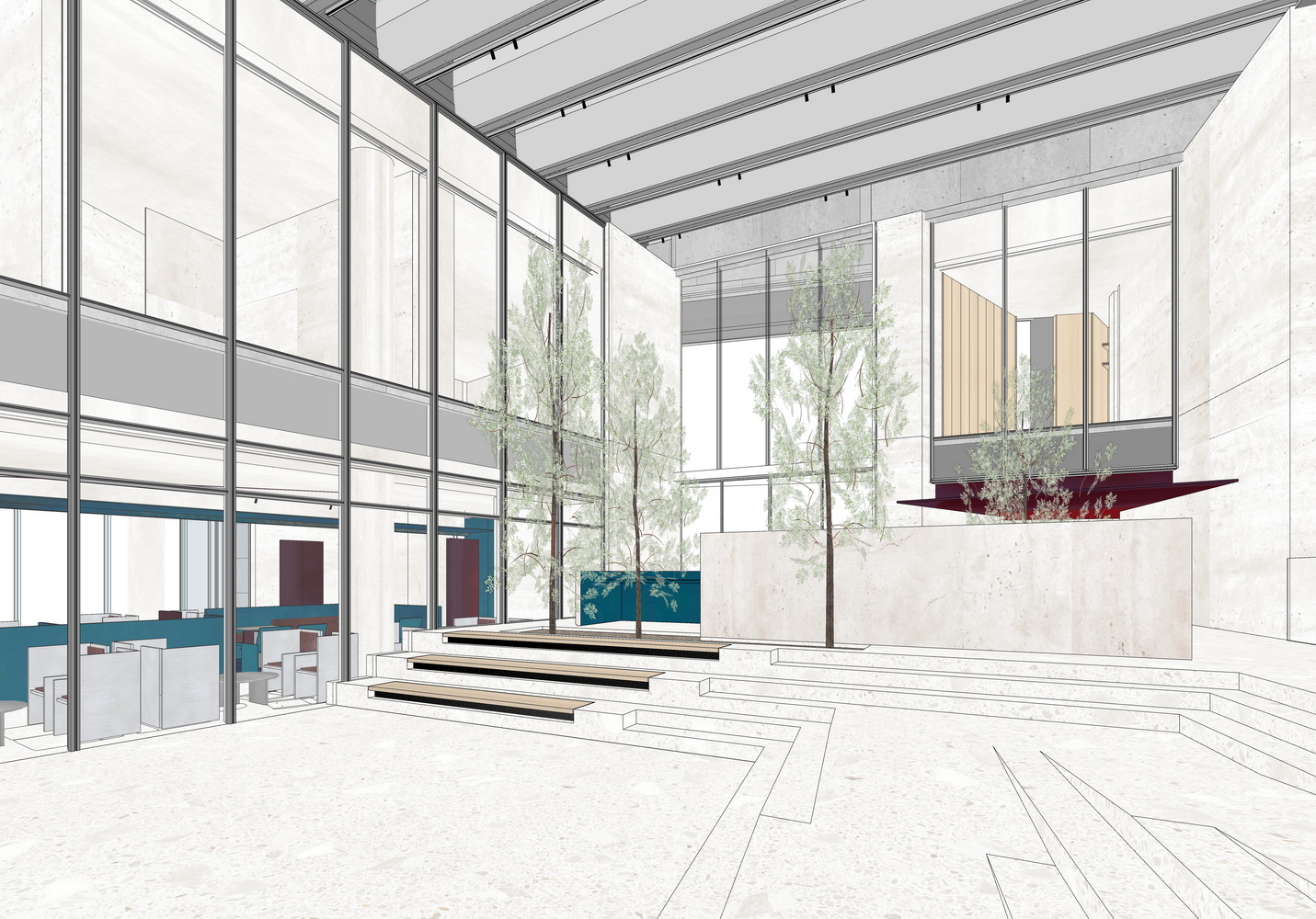 济南中海寰宇艺术中心售楼处SU模型-7