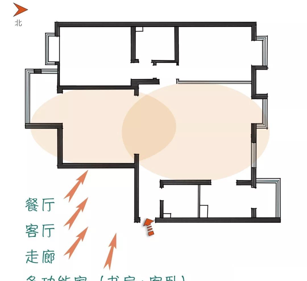 陆离设计师打造开放式平层空间，卧室变吧台书房-17