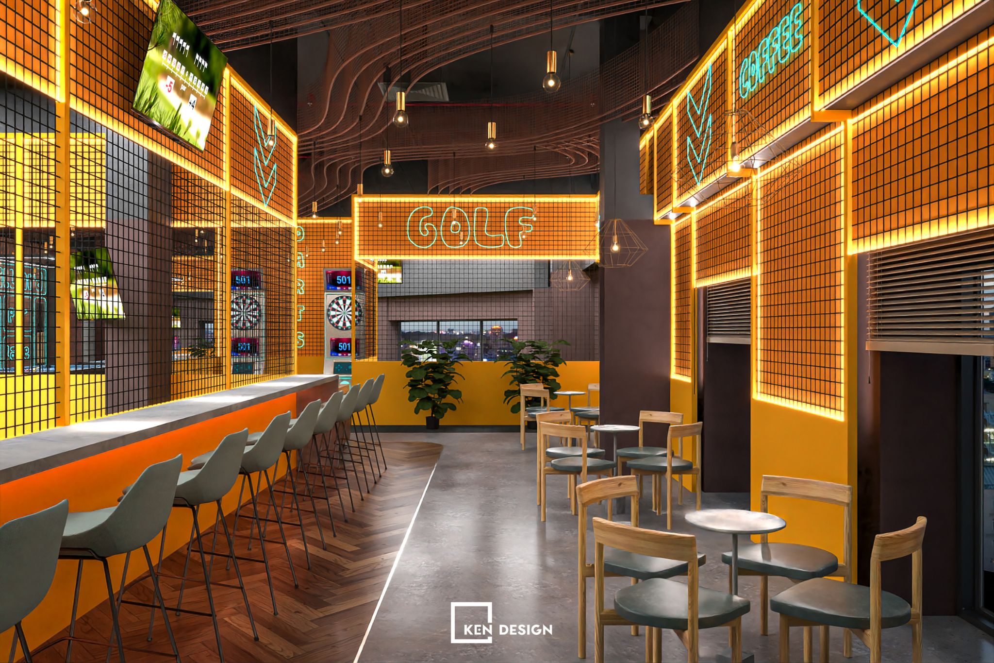 河内高尔夫 咖啡馆组合设计项目丨越南河内丨KenDesign-22