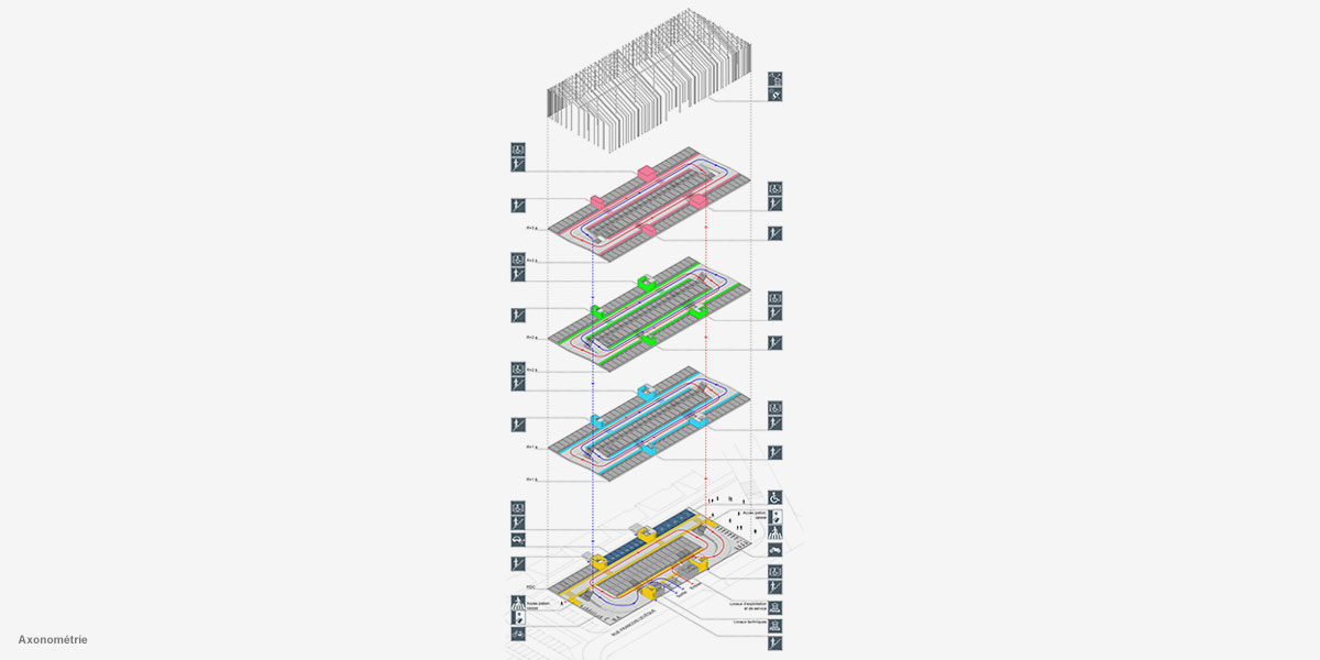 Parking silo au cœur d'un grand ensemble - CoCo architectureCoCo architecture-5