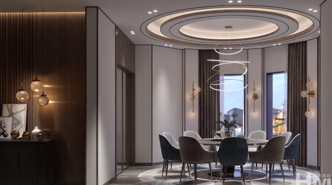 金色粉蓝调，温馨轻奢宅-25