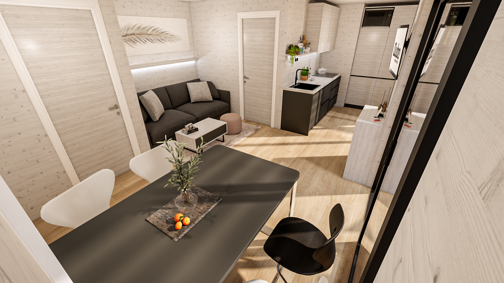 Qubo, Mobilne Hiše, 3D model, Design & Visualization-2