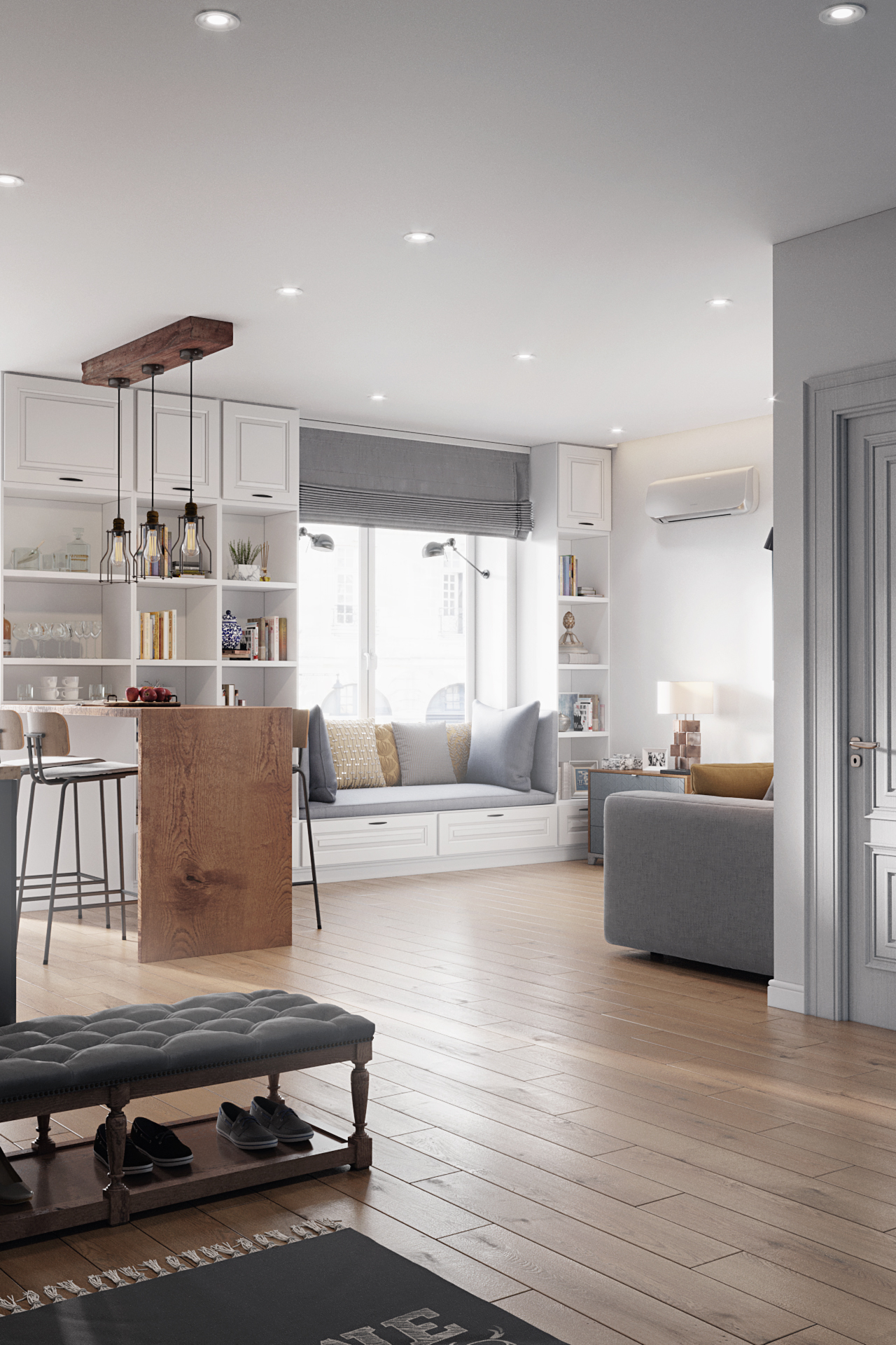 Visualization a small flat for Design studio 25Ideas-1