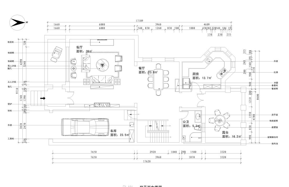 
法式欧式新中式别墅设计作品王文泉88 -7