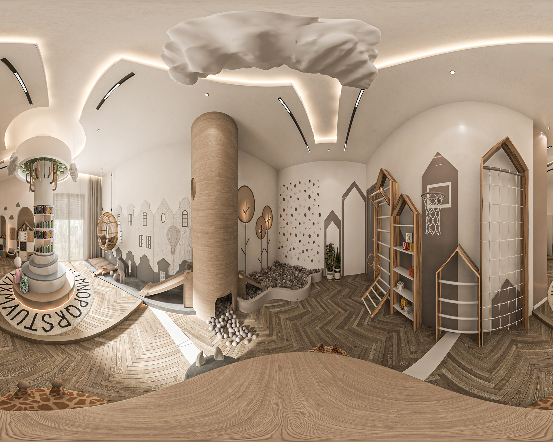 children's playroom in a villa-12