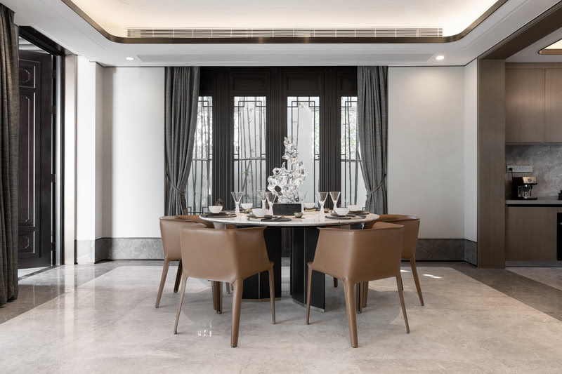 嘉兴桐乡濮园杏林苑S340户型合院样板房软装工程-35