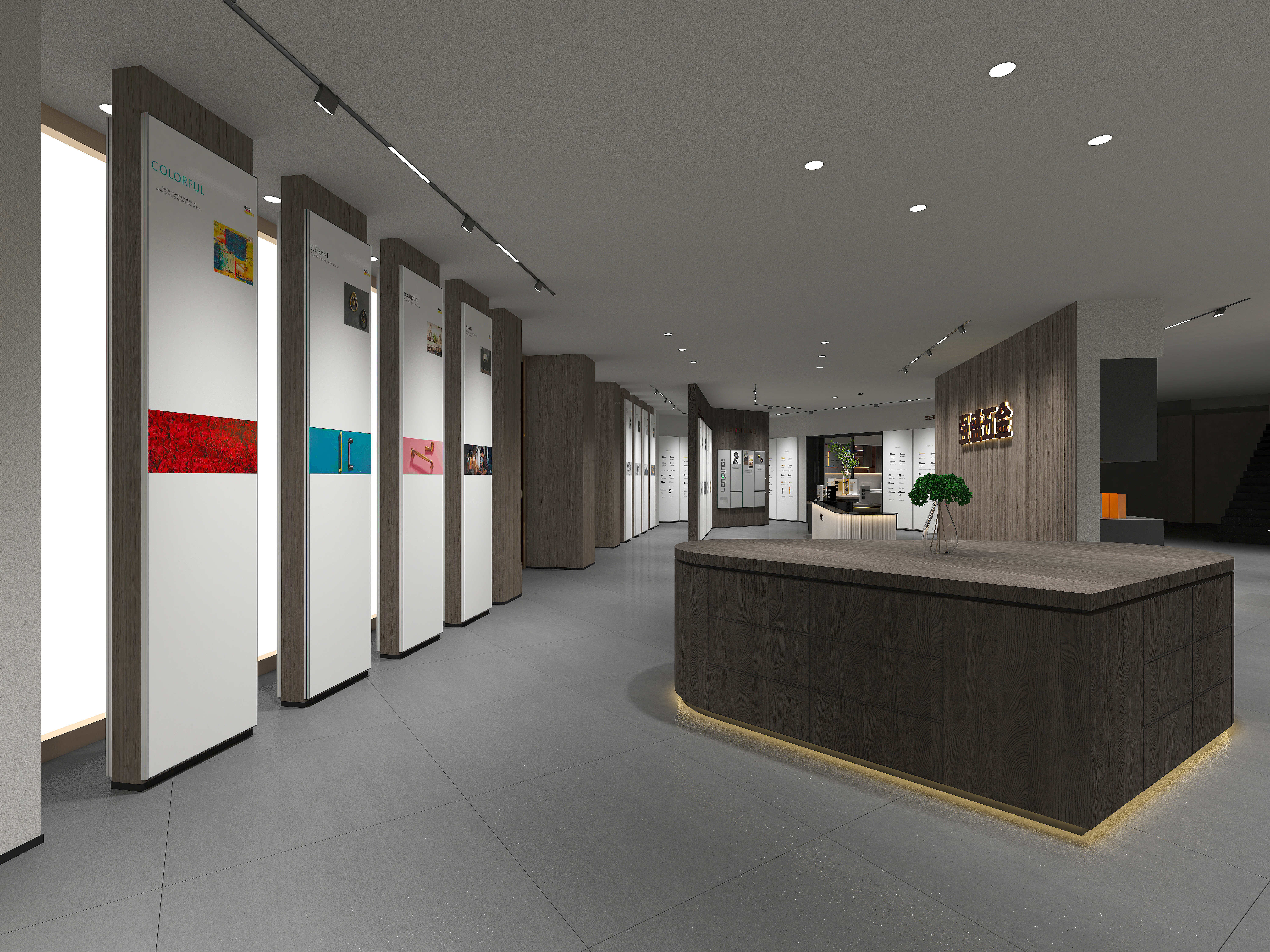 展厅设计  简约质感商业展示空间设计-11