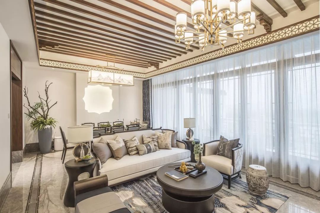 德清蓝城观云小镇 Y 户型样板房 | 新旧融合的中式美学空间-7