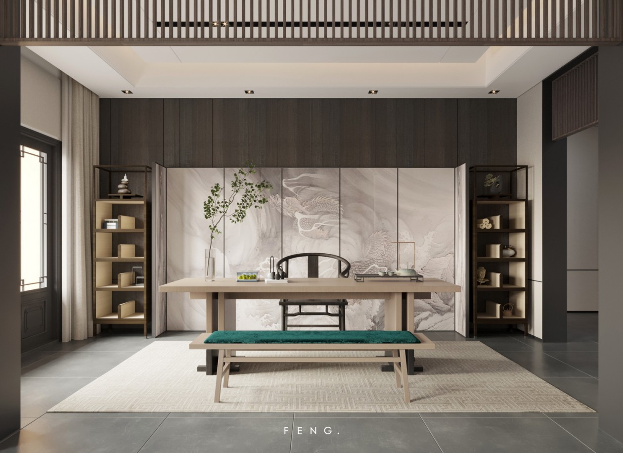 现代中式·总裁府邸 · 卓越海畔山复式样板房丨中国中山丨锋 FENG.-33