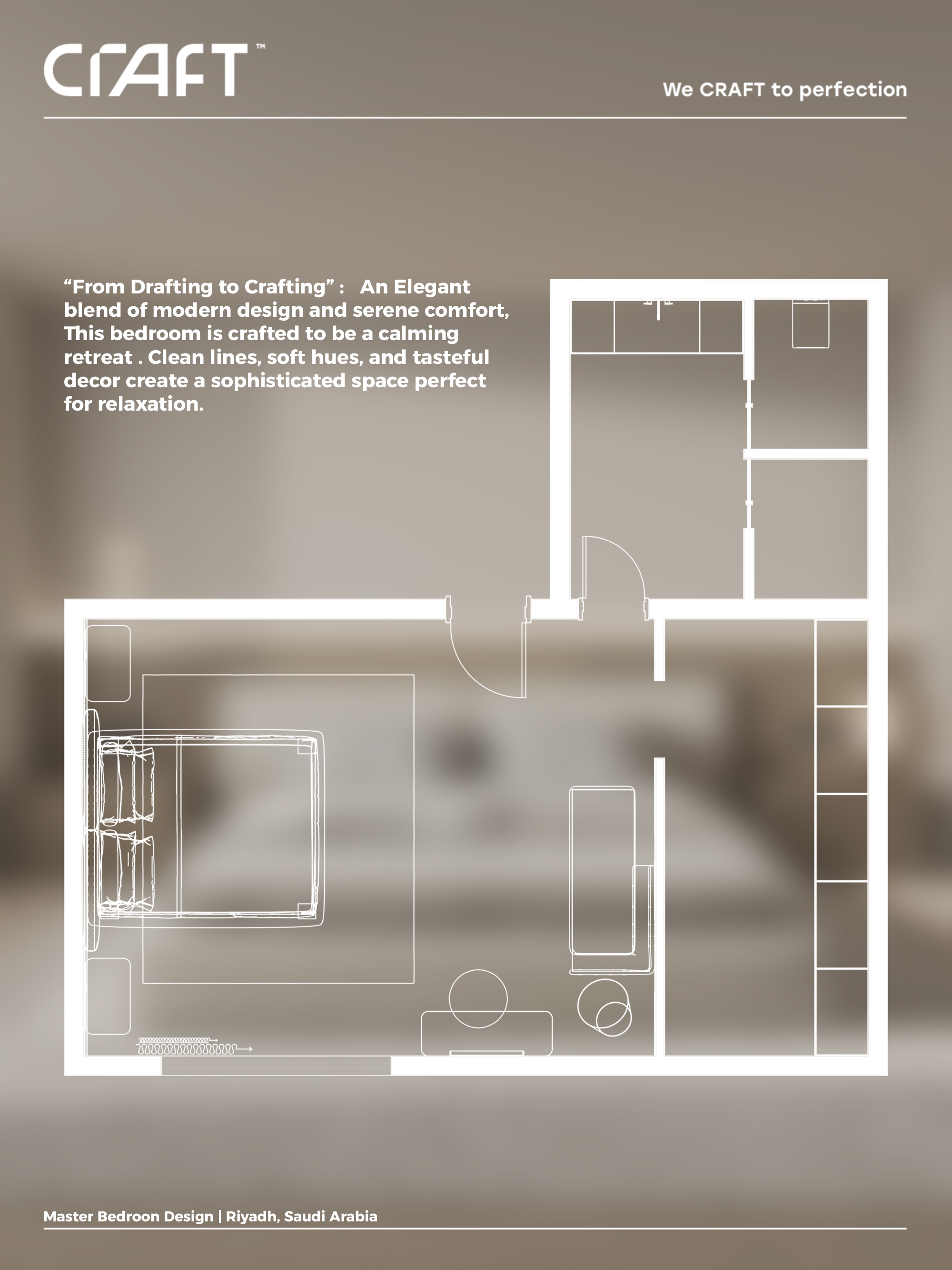 主卧室设计丨沙特阿拉伯利雅得-1