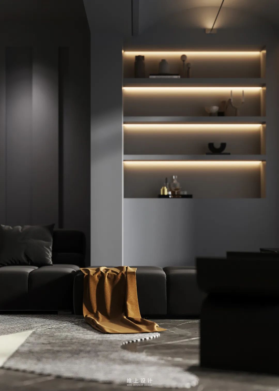 暗调高级质感私宅丨中国福州丨维上设计-29