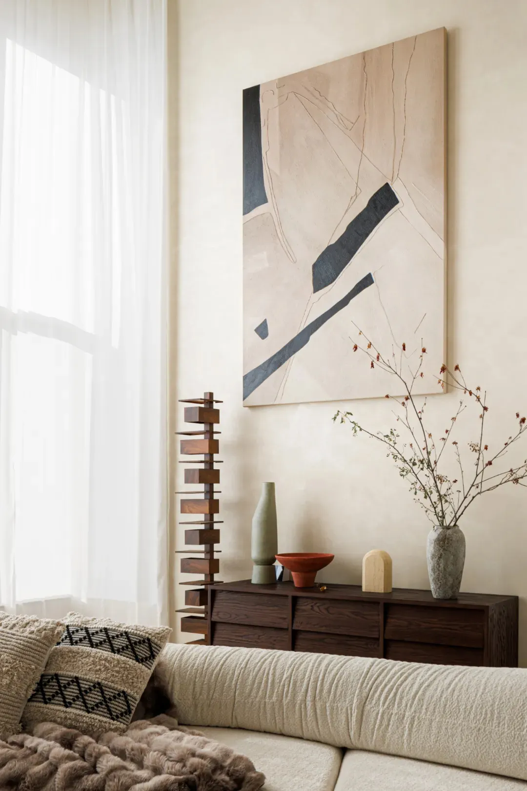 奶油轻侘寂，将生活过成一场私人艺术展-11