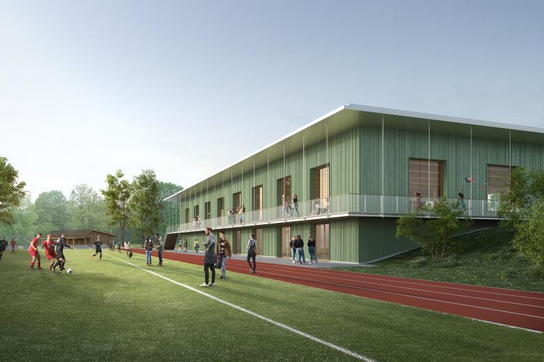 Mehrzweckgebäude Gwatt 多功能建筑丨瑞士丨Sollberger Bögli Architekten AG-0