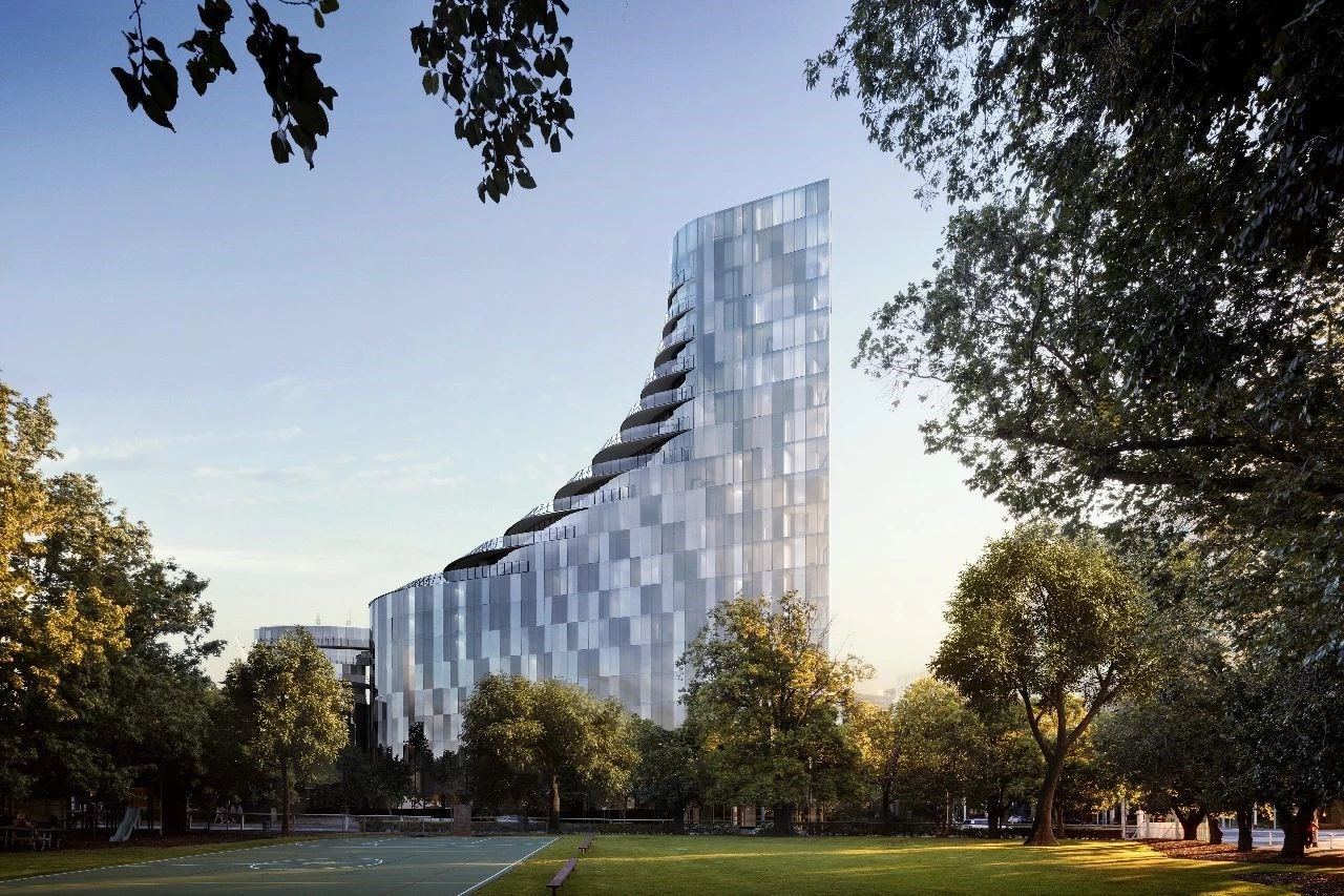 墨尔本 St Boulevard 项目,高科技定制窗户打造城市园林建筑-3