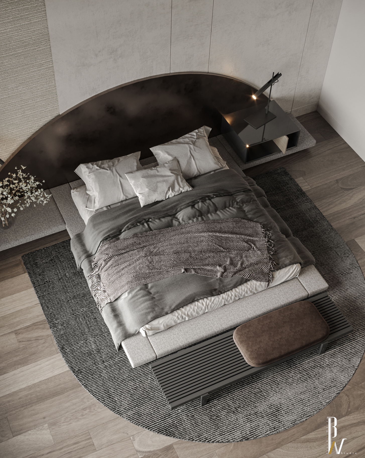 卧室设计丨Black N White-22