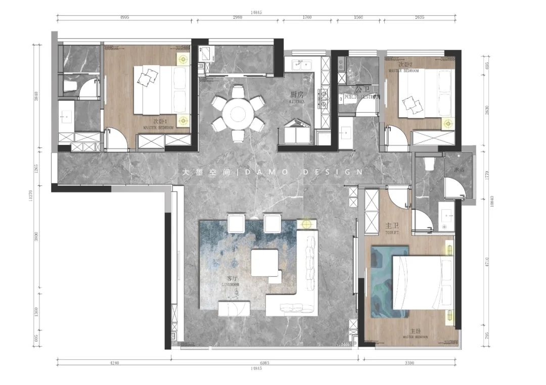 留白之雅韵,160m²高级住宅设计丨大墨空间全案中心-7