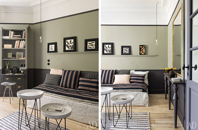 去冰微甜!巴黎16.5㎡抹茶系小宅,拥有厨房及独立卫浴 Marianne Evennou-3